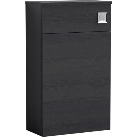 Nuie Athena Back to Wall WC Toilet Unit 500mm Wide - Charcoal Black