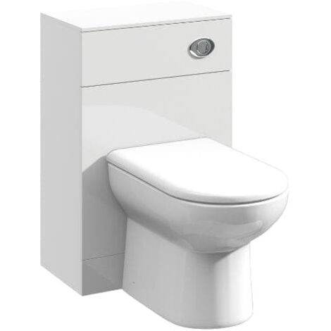 Nuie Mayford Gloss White 500mm x 330mm Toilet Unit - PRC142
