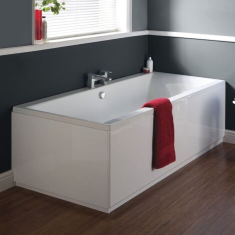 Nuie Asselby 1700mm x 750mm Square Double Ended Bath - NBA210