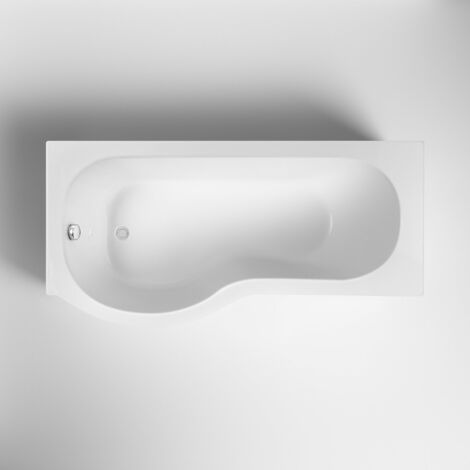 Nuie P-Shaped Shower Bath 1500mm x 700mm/850mm - Left Handed (inc Leg Set)