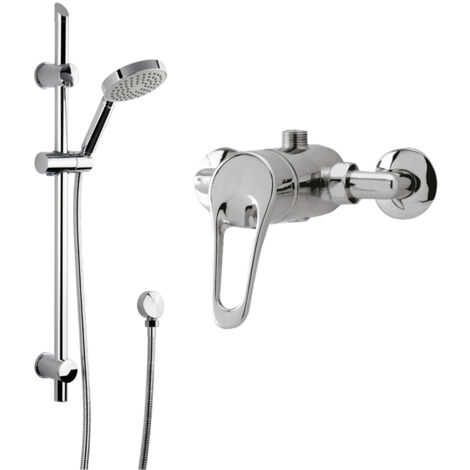 Nuie Ocean Manual Concealed or Exposed Shower Valve with Shower Kit (1/4)