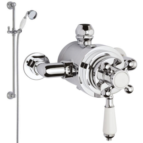Nuie Traditional Dual Exposed Mixer Shower with Shower Kit (1/4)