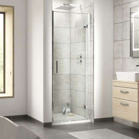 Hudson Reed Pacific Hinged Shower Door 700mm Wide - 6mm Glass (1/5)