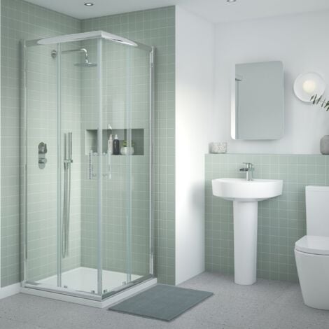 Hudson Reed Pacific Corner Entry Shower Enclosure 800mm x 800mm - 6mm Glass