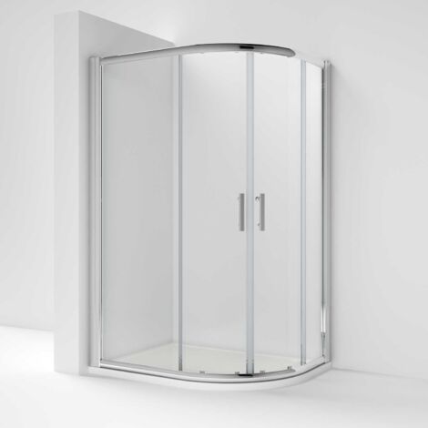 Nuie Pacific Offset Quadrant Shower Enclosure 1200mm x 800mm with Tray RH - 6mm Glass (1/5)
