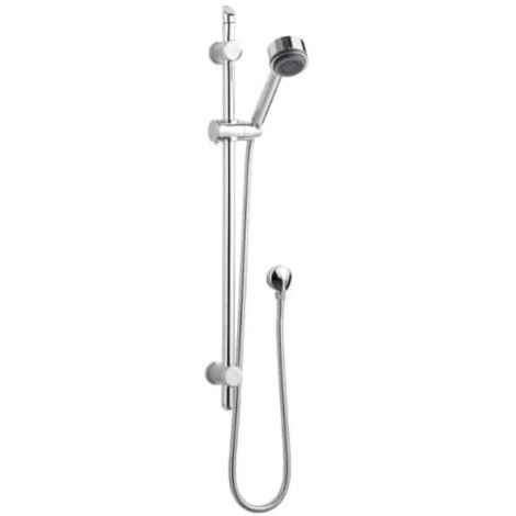 Nuie Modern Shower Slider Rail Kit 820mm High - Chrome (1/5)
