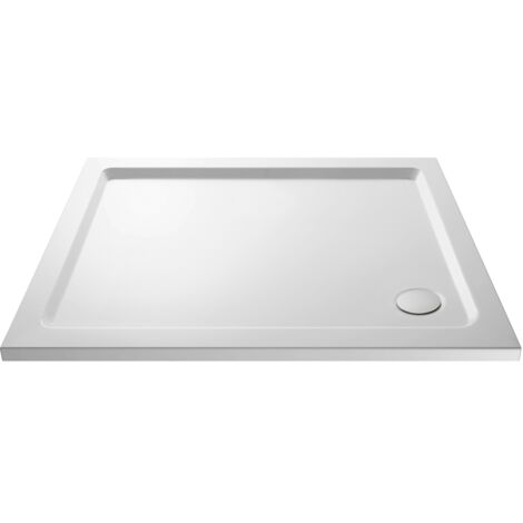 Nuie Pearlstone White Rectangular Shower Tray 1100mm x 700mm (1/6)