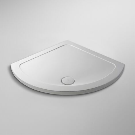 Nuie Pearlstone White Bespoke Single Entry Quadrant Shower Tray 850mm x 850mm (1/3)