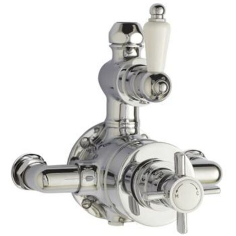 Nuie Edwardian Chrome Twin Exposed Shower Valve - A3056 (1/4)