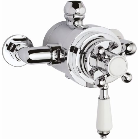 Nuie Victorian Chrome Dual Exposed Thermostatic Shower Valve - A3091E (1/3)