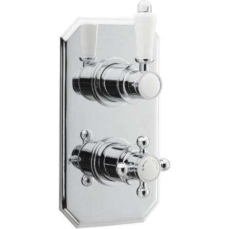 Nuie Edwardian Concealed Shower Valve Dual Handle - Chrome (1/3)