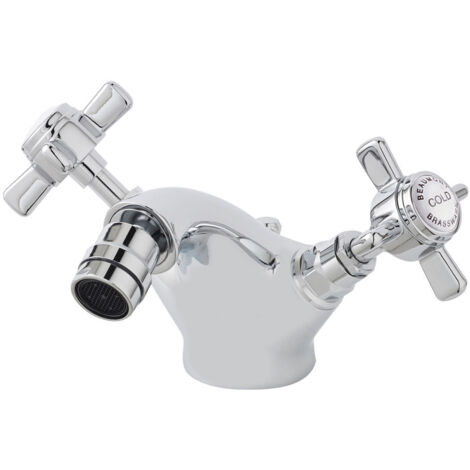 Nuie Beaumont Chrome Luxury Mono Bidet Mixer Tap with Pop-up Waste - I306X (1/3)