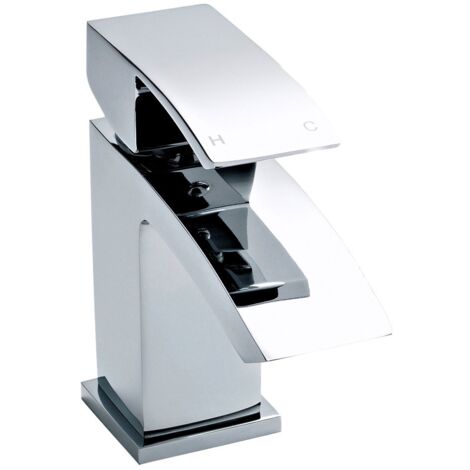Nuie Vibe Mini Mono Basin Mixer Tap with Push Button Waste - TSI315 (1/3)