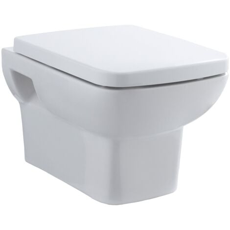 Nuie Square Soft Close Toilet Seat with Top Fix