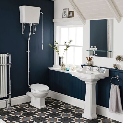 Nuie Richmond High Level Pan and Cistern (Excluding Cistern Bracket, Lever, Flush Pipe Pull Chain and Seat)