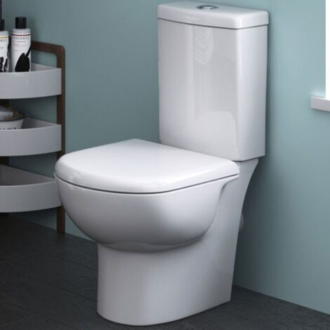 Nuie Provost Close Coupled Pan Push Button Cistern 620mm Projection - Excluding Seat