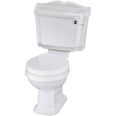 Nuie Legend Close Coupled Toilet Lever Cistern - Standard Seat
