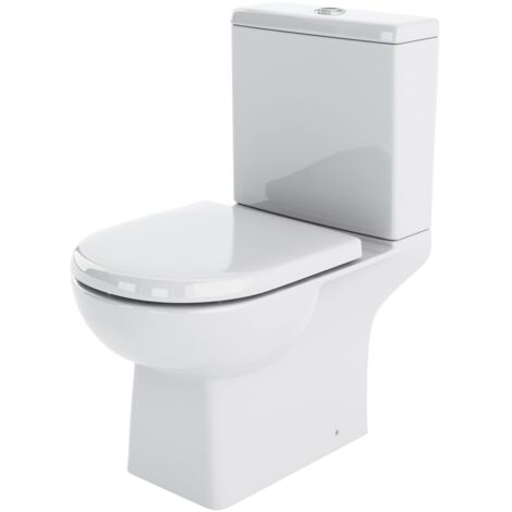 Nuie Asselby Close Coupled Pan Push Button Cistern - Excluding Seat (1/5)