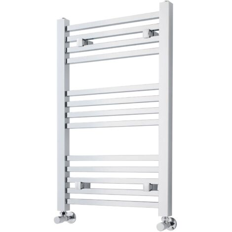 Nuie Level Square Bar Ladder Towel Rail 800mm H x 500mm W - Chrome (1/4)