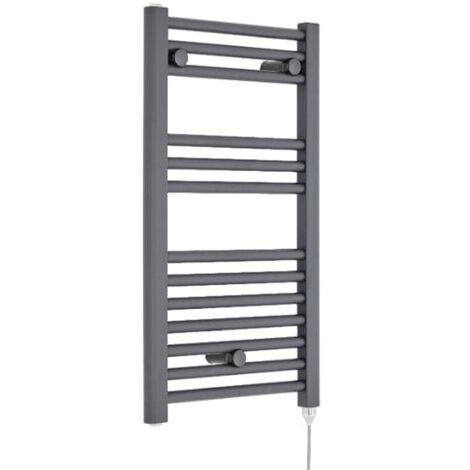 Nuie 720mm x 400mm Anthracite Electric Round Ladder Rail - MTY153 (1/5)
