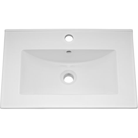Nuie Eden Floor Standing 2-Door Vanity Unit with Basin-2 600mm Wide - Gloss White