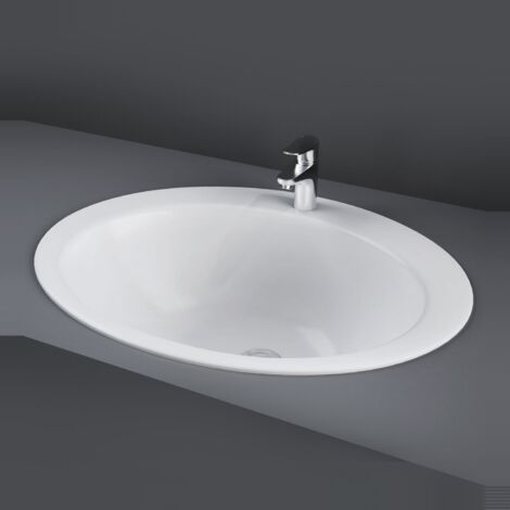 RAK Jessica Inset Countertop Basin 530mm Wide - 1 Tap Hole (No Overflow) (1/2)
