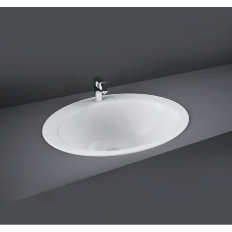 RAK Jessica 530mm x 435mm x 225mm Counter Top Basin with 1 Tap Hole - OC37AWHA (1/3)