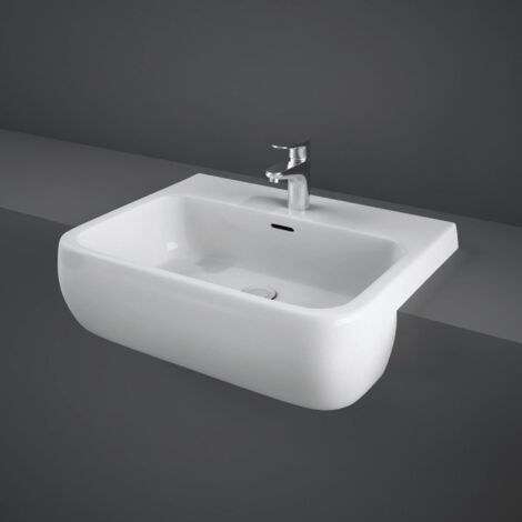 RAK Metropolitan 520mm Semi Recessed Basin with 1 Tap Hole - MP0901AWHA (1/5)