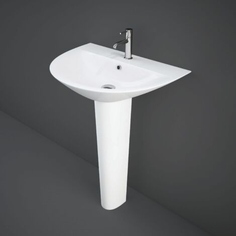 RAK Morning Basin and Full Pedestal 650mm W - 1 Tap Hole (1/5)