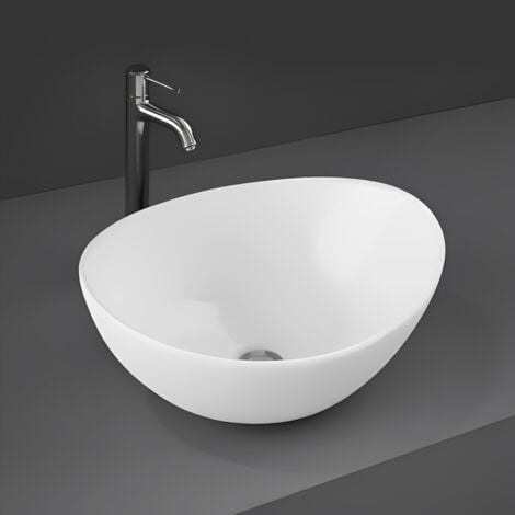 RAK Shell Sit-On Countertop Basin 395mm Wide - 0 Tap Hole