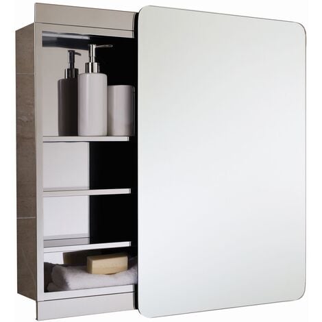 RAK Slide Single Cabinet with Sliding Mirrored Door 660mm H x 460mm W