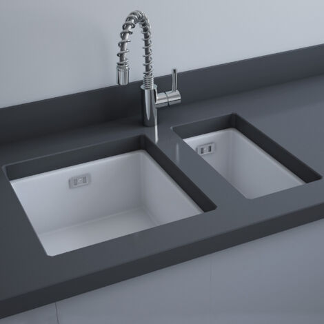 RAK Gourmet 7 Ceramic Belfast Kitchen Sink 1.0 Bowl 475mm L x 250mm W - Alpine White (1/3)