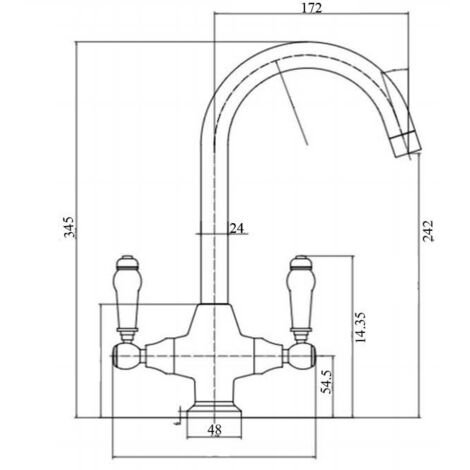 RAK Kitchen Sink Mixer Tap Ceramic Lever - Chrome