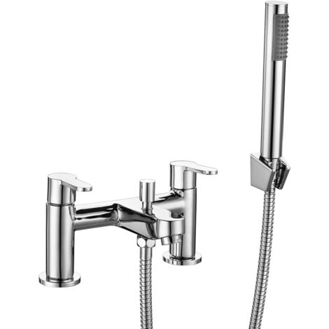 RAK Morning Bath Shower Mixer Tap Pillar Mounted - Chrome (1/2)