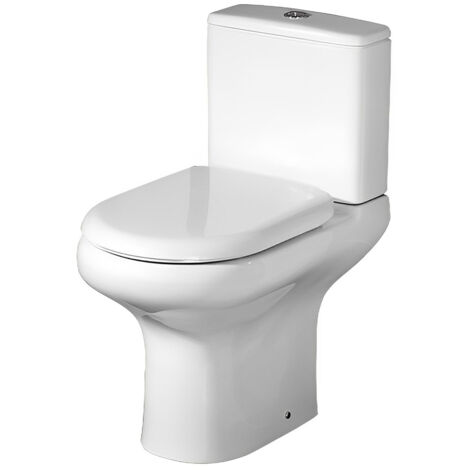 RAK Compact Close Coupled Toilet with Push Button Cistern - Soft Close Seat