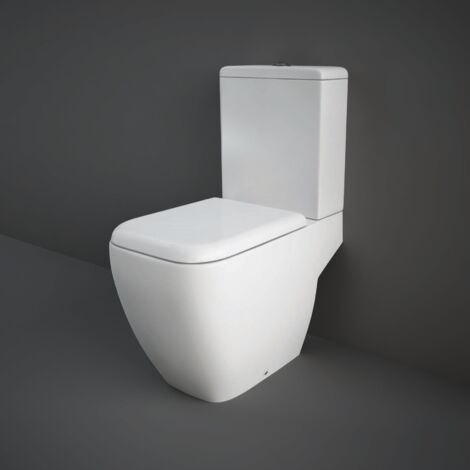 RAK Metropolitan Full Access Close Coupled Toilet with Push Button Cistern - Soft Close Seat (1/2)