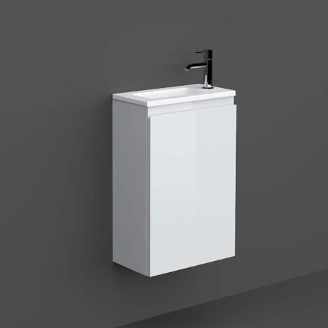 RAK Joy Wall Hung Vanity Unit with Basin 400mm Wide - Pure White (1/3)