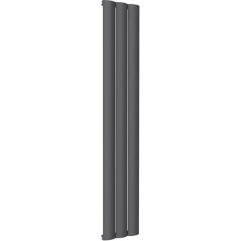 Reina Belva Single Vertical Aluminium Radiator 1800mm H x 308mm W Anthracite