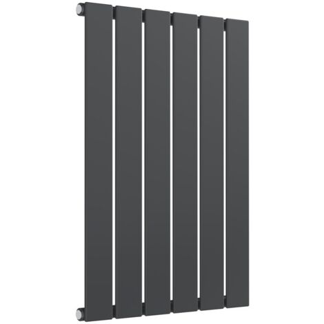 Reina Flat Single Designer Horizontal Radiator 600mm H x 440mm W Anthracite (1/5)