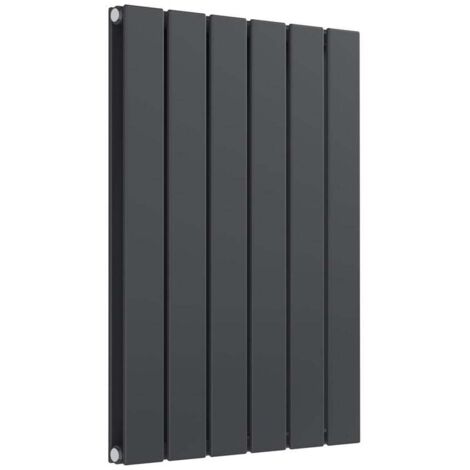 Reina Flat Double Designer Horizontal Radiator 600mm H x 440mm W Anthracite (1/5)
