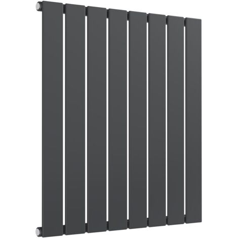 Reina Flat Single Designer Horizontal Radiator 600mm H x 588mm W Anthracite (1/5)