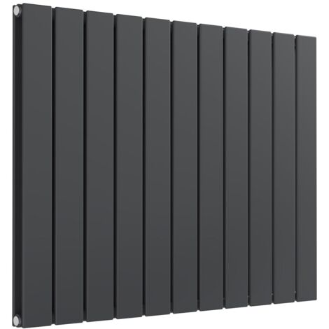 Reina Flat Double Designer Horizontal Radiator 600mm H x 810mm W Anthracite (1/5)