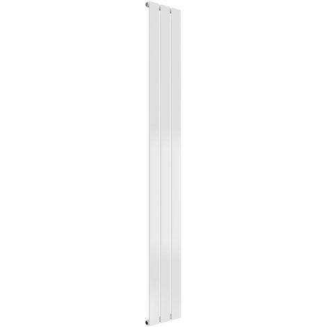 Reina Flat Single Designer Vertical Radiator 1600mm H x 218mm W - White