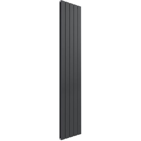 Reina Flat Double Designer Vertical Radiator 1800mm H x 366mm W - Anthracite (1/5)