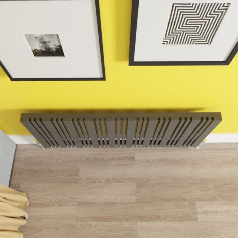 Reina Bonera Designer Horizontal Radiator 550mm H x 456mm W Anthracite