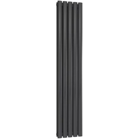 Reina Neva Double Designer Vertical Radiator 1500mm H x 295mm W Anthracite