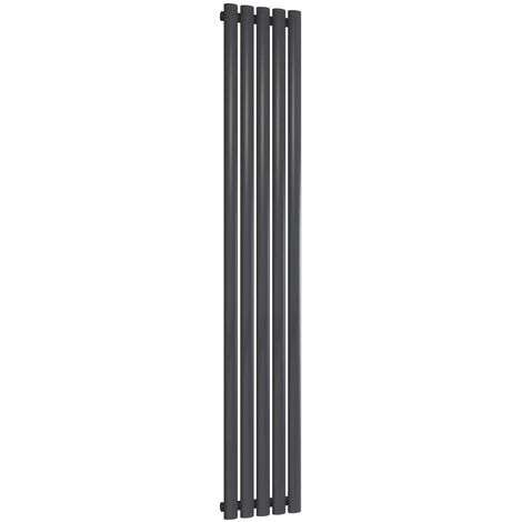 Reina Neva Single Designer Vertical Radiator 1800mm H x 295mm W Anthracite