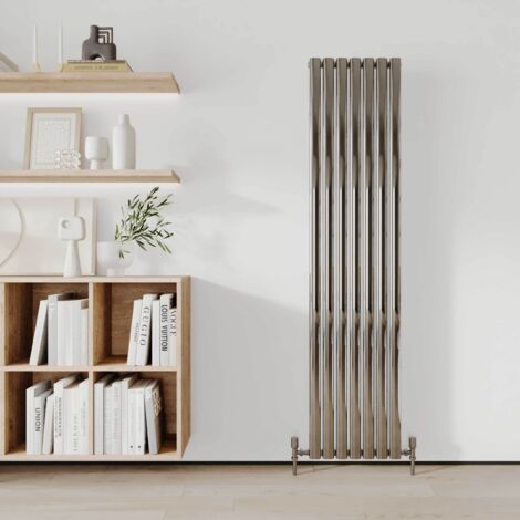 Reina Neva Designer Radiator 1800mm H x 413mm W Single Chrome (1/5)