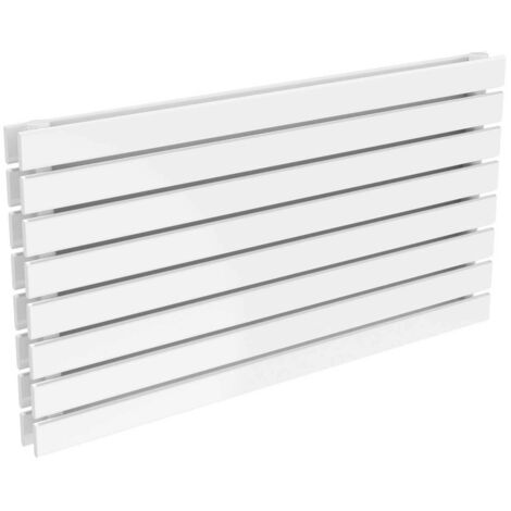 Reina Rione Double Designer Horizontal Radiator 550mm H x 1000mm W White (1/5)