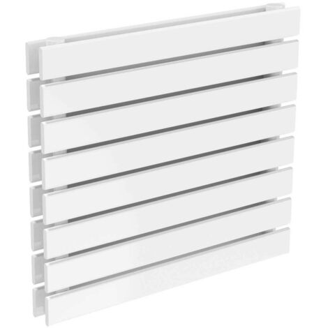 Reina Rione Double Designer Horizontal Radiator 550mm H x 600mm W White (1/5)